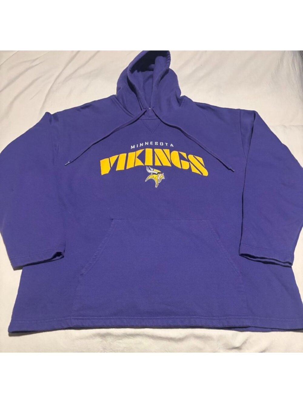 Vintage Minnesota Vikings NFL Football Center Logo Hoodie Size Large